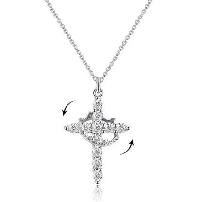 LivelyMelory - collier croix et couronne